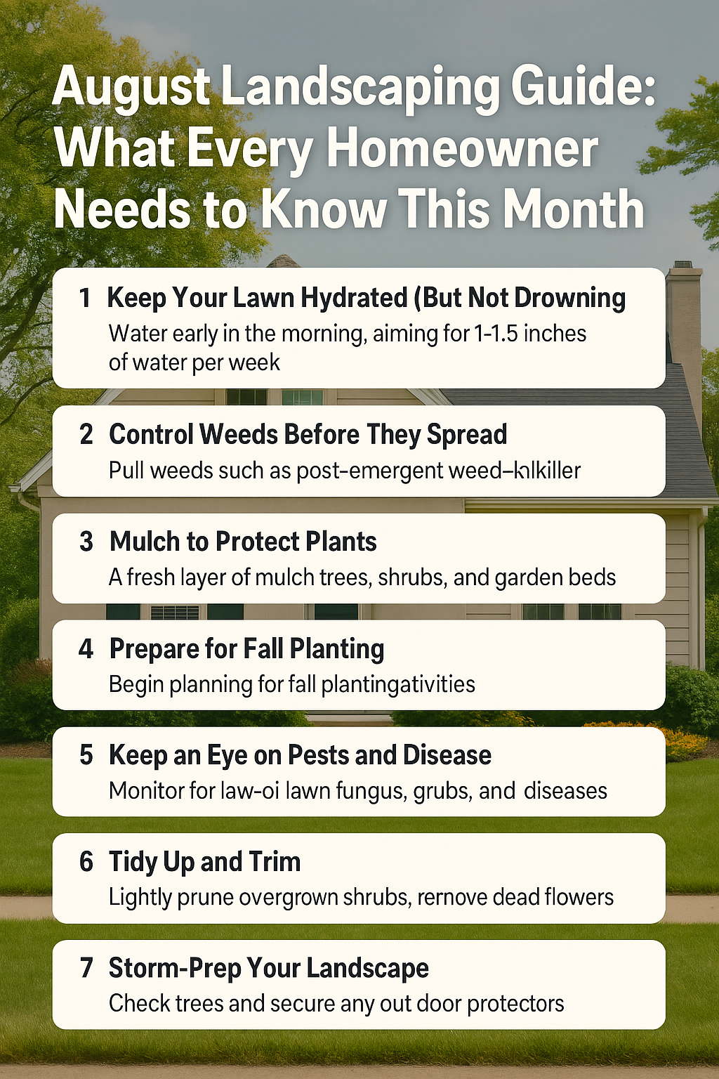 August Landscaping Guide